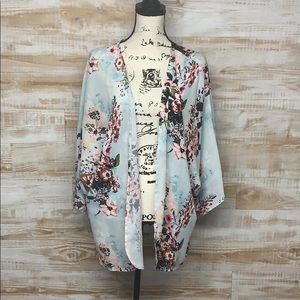 Floral kimono cardigan